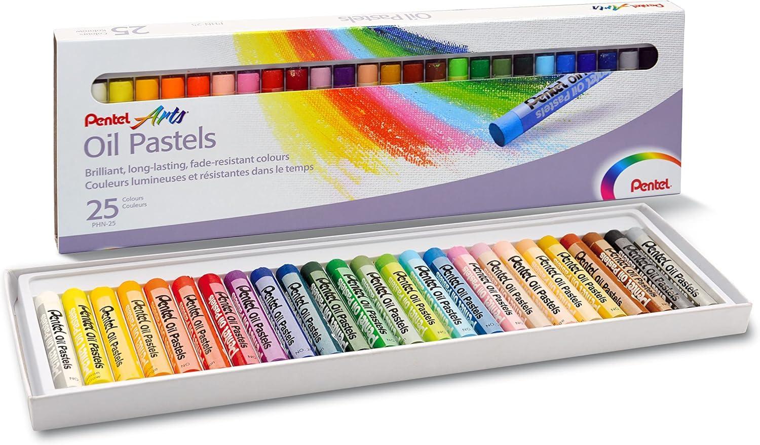 Pentel Arts pastelli ad olio conf. da 25 pz. colori assortiti