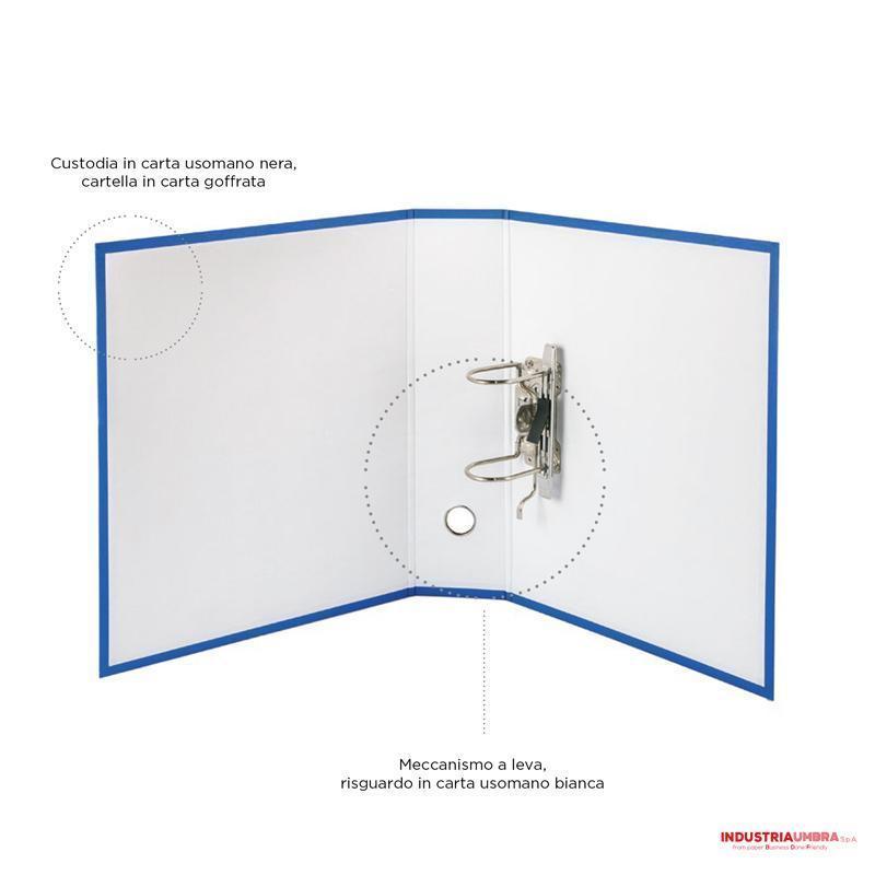 Brefiocart Nero Raccoglitore Registratore conf. da 6 pz 28,5x35 cm Dorso 8 Nero