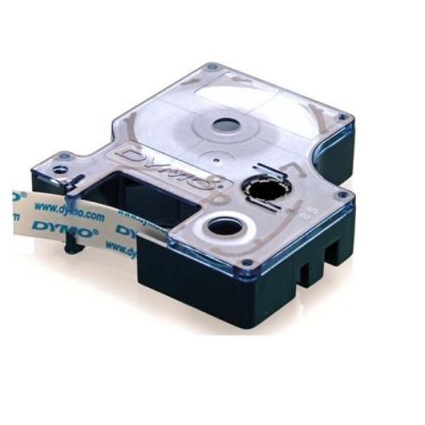 Cinta de etiquetas Dymo 12mmx7mt D1 Negro sobre blanco 45013 