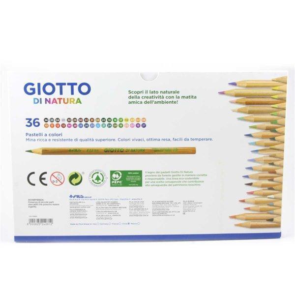 Giotto di Natura Pastelli colorati assortiti in astuccio da 36 pz