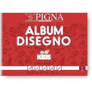 Kids 10pz album disegno dimensioni 24x33 cm 20 fogli da 110 gr/mq liscio colore bianco
