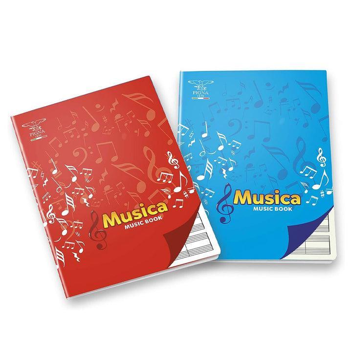 pigna pigna maxi quaderno 10pz per musica formato a4 21x29,7 cm - 12 pentagrammi con intercalare - 16 fogli - foto 2