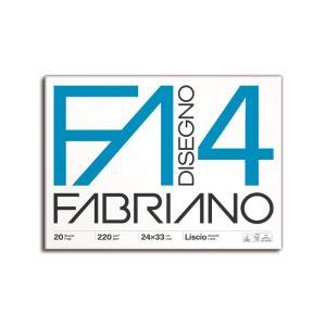 Disegno 10pz blocco f4 dimensioni 24x33 cm 20 fogli da 220 gr/mq liscio colore bianco