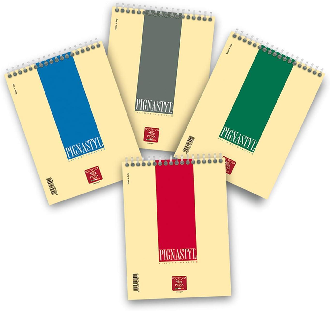 pigna pigna pignastyl block notes spiralato rigatura quadretti 5mm formato a6 10x15 cm 60 fg. 80gr/mq - foto 1
