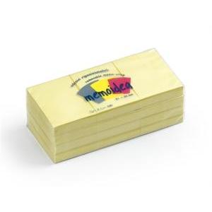 Memoidea notes adesivi 38x51 mm in confezione da 12 blocchetti da 100 fg. colore giallo