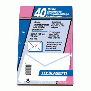 550 buste internografate con lembo gommato senza finestra dimensioni 12x18 cm 70gr/mq in confezione da 40 pz