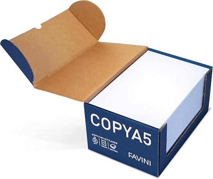 favini favini carta bianca per fotocopie a5 da 80 gr./mq - 1000 fogli - foto 2
