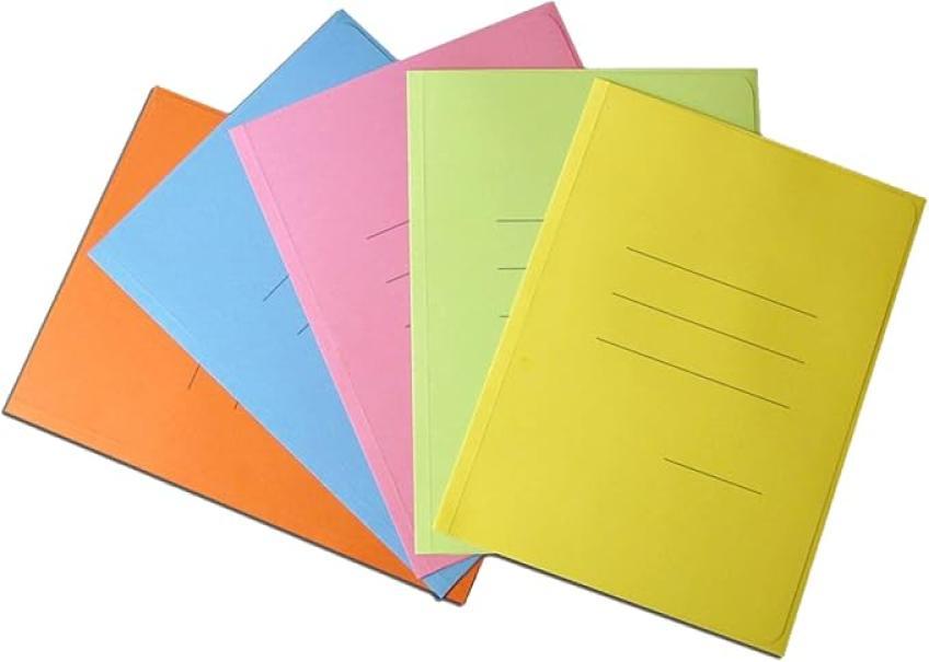 blasetti blasetti cartelline zaffiro 3 lembi confezione da 50 pz. colore arancio con rigature esterne - foto 2