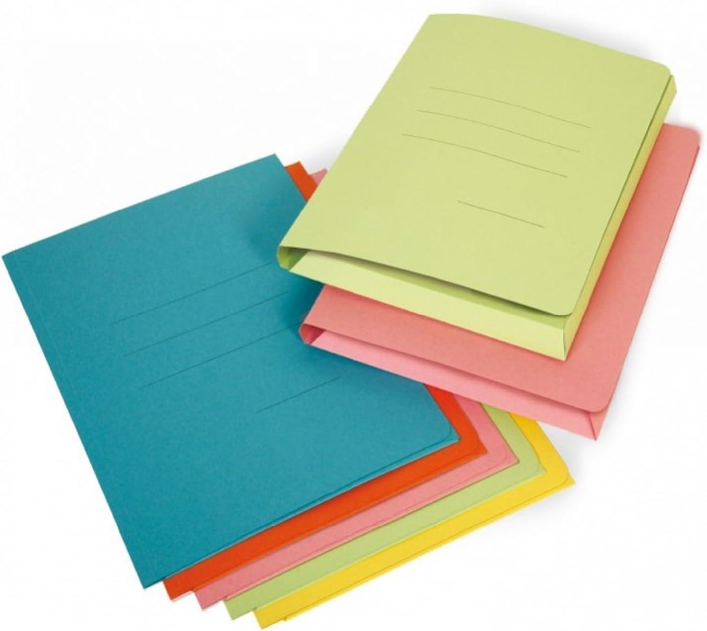 blasetti blasetti cartelline zaffiro 3 lembi 25x33,5cm 50pz col. ass con rigature esterne - foto 1