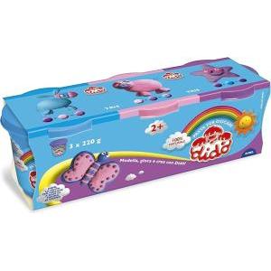 Didò tris barattoli da 220 g ciascuno colori viola rosa e ciano