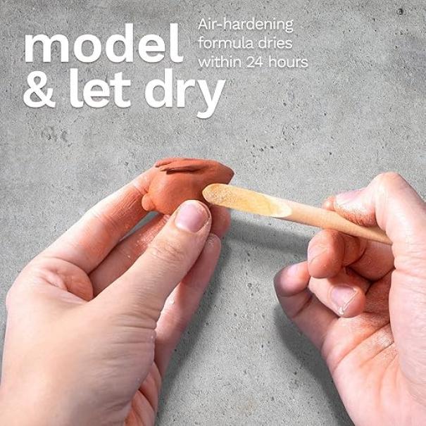 das das pasta da modellare da 500 grammi colore terracotta - foto 2