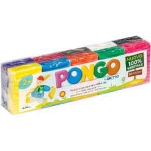 Pongo plastilina sempre morbida 100% vegetale confezione da 500g 10 colori assortiti