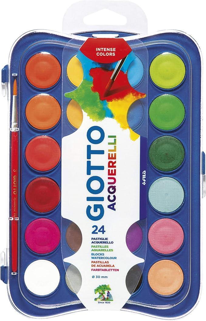 giotto giotto acquerelli in confezione da 24 colori assortiti - foto 1