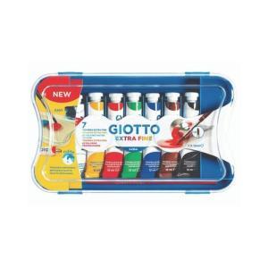 Colori a tempera extra fine t4 in tubetti da 12 ml confezione da 7 pz. in colori assortiti
