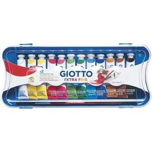 5 confezioni colori a tempera extra fine t4 in tubetti da 12 ml 12 pz. in colori assortiti
