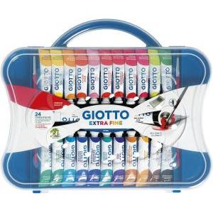 Colori a tempera extra fine t4 in tubetti da 12 ml confezione da 24 pz. in colori assortiti