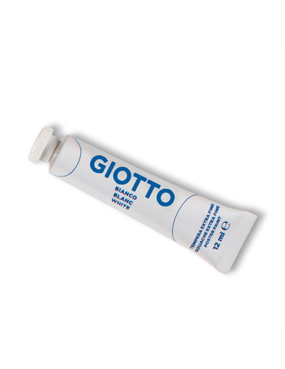 giotto giotto colore a tempera t4 extra fine in tubetto da 12ml colore bianco n° 01 - foto 1