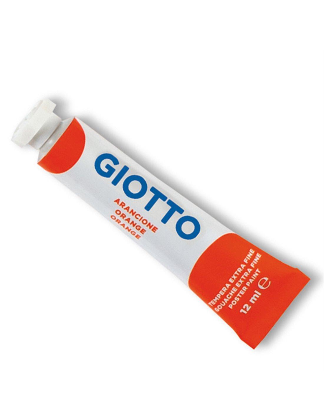 giotto giotto colore a tempera t4 extra fine in tubetto da 12ml colore arancio n° 05 - foto 1