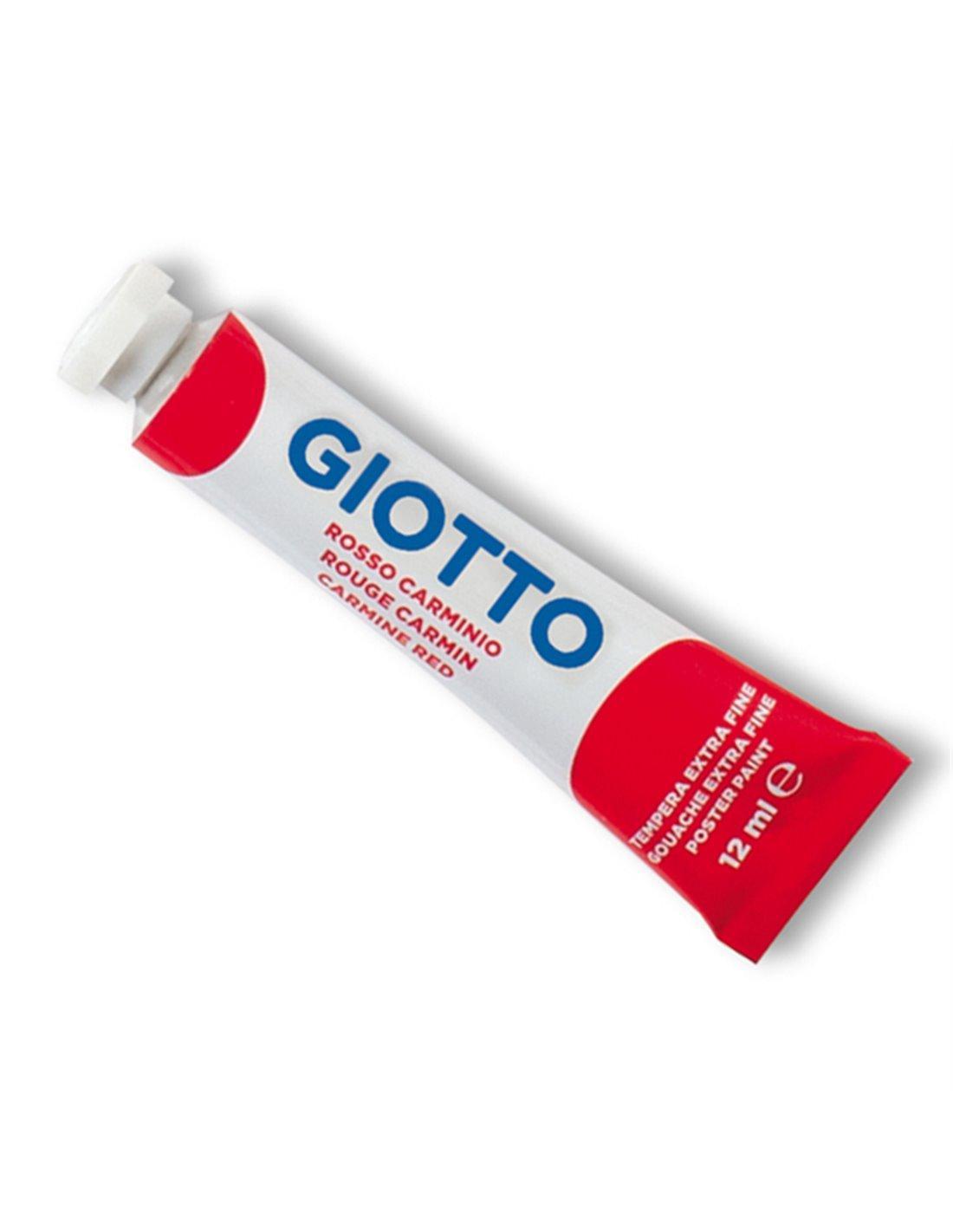 giotto giotto colore a tempera t4 extra fine in tubetto da 12ml colore rosso carminio n° 09 - foto 1