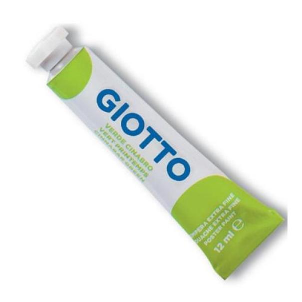 giotto giotto colore a tempera t4 extra fine in tubetto da 12ml colore verde cinabro n° 11 - foto 1
