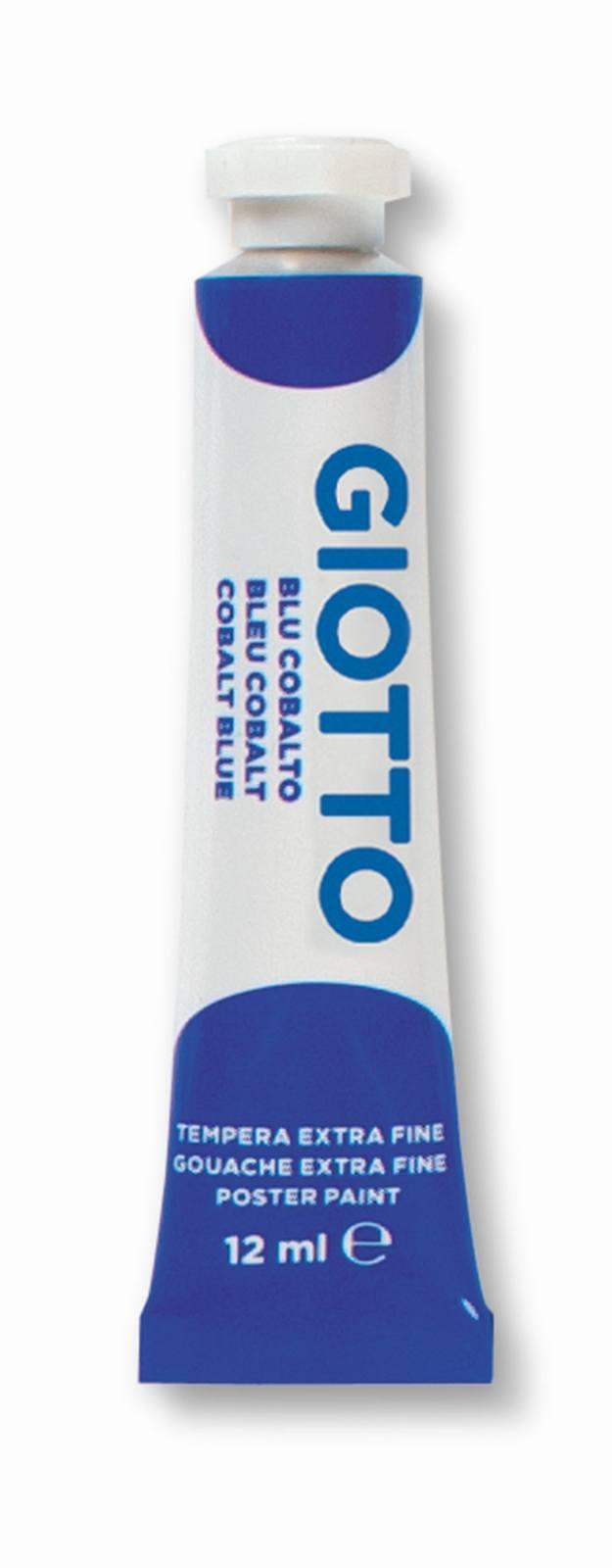giotto giotto colore a tempera t4 extra fine in tubetto da 12ml colore blu cobalto n°16 - foto 1