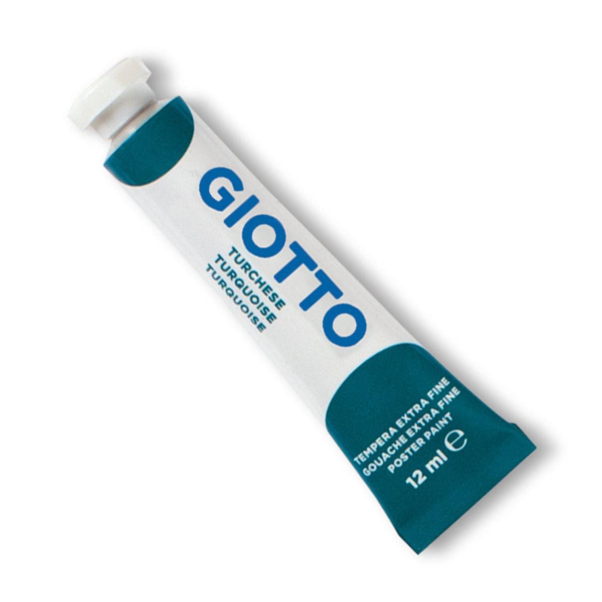 giotto giotto colore a tempera t4 extra fine in tubetto da 12ml colore turchese n°18 - foto 1