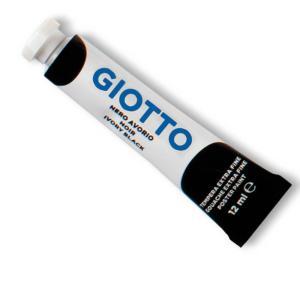 6pz colore a tempera t4 extra fine in tubetto da 12ml colore nero avorio n°24