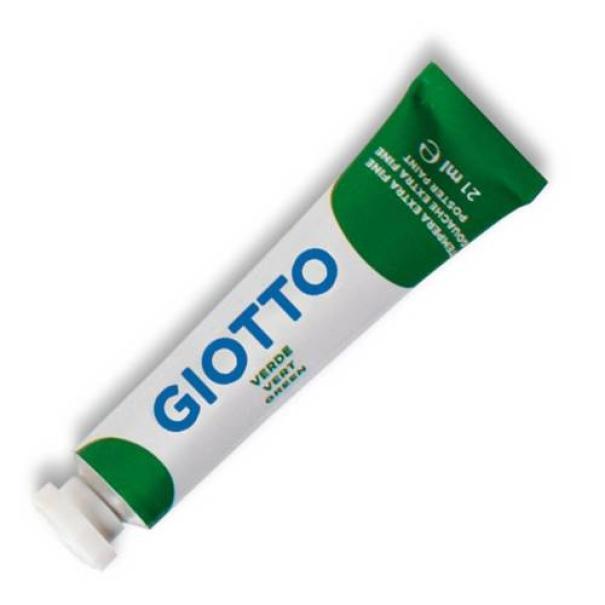 giotto giotto colore a tempera t7 extra fine in tubetto da 21ml colore verde n°12 - foto 1