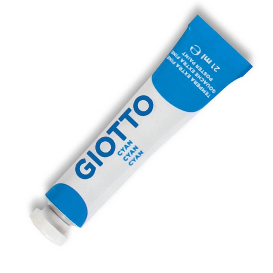 giotto giotto colore a tempera t7 extra fine in tubetto da 21ml colore blu primario cyano n°15 - foto 1