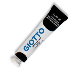 6pz colore a tempera t7 extra fine in tubetto da 21ml colore nero avorio n°24