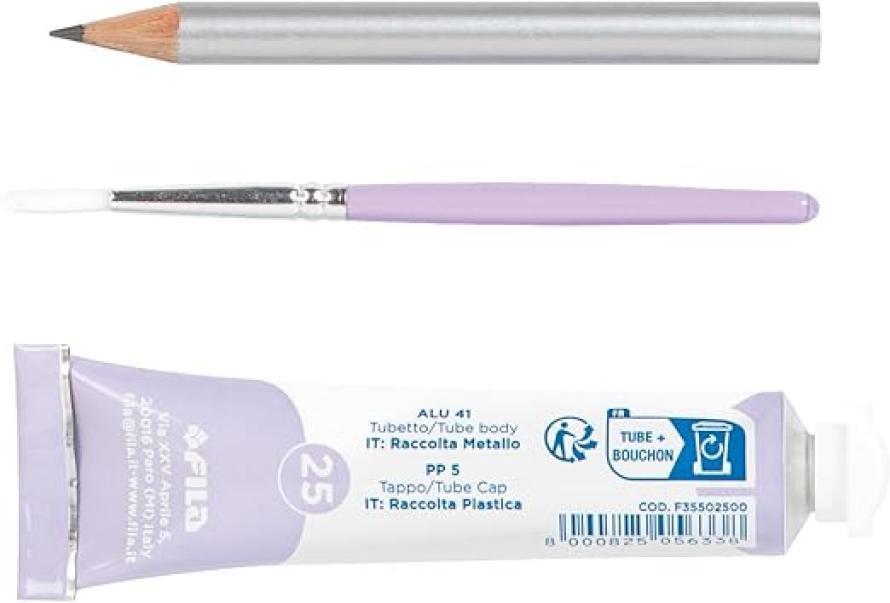 giotto giotto colore a tempera t7 extra fine in tubetto da 21ml colore lilla n°25 - foto 2