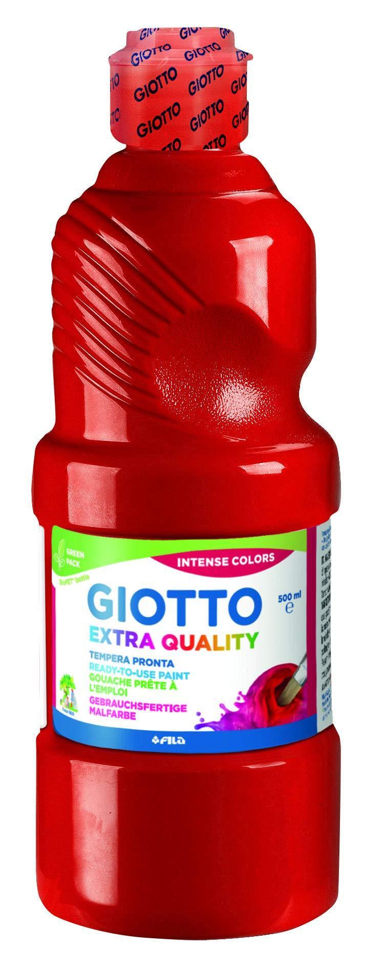 giotto giotto tempera pronta in flacone da 500 ml colore rosso vermiglione n°07 - foto 1