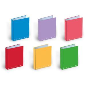Copertina 4 anelli formato a5 18,5x22 cm colori assortiti