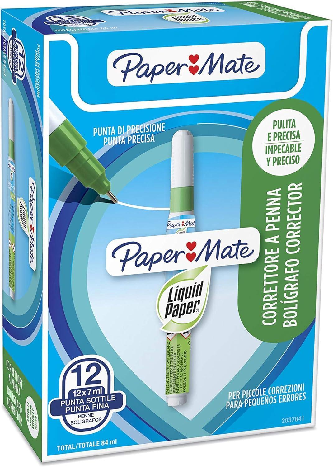 paper mate paper mate np10 correttore a penna liquid paper 12pz da 7 ml - foto 1 paper mate paper mate np10 correttore a penna liquid paper 12pz da 7 ml - foto 1