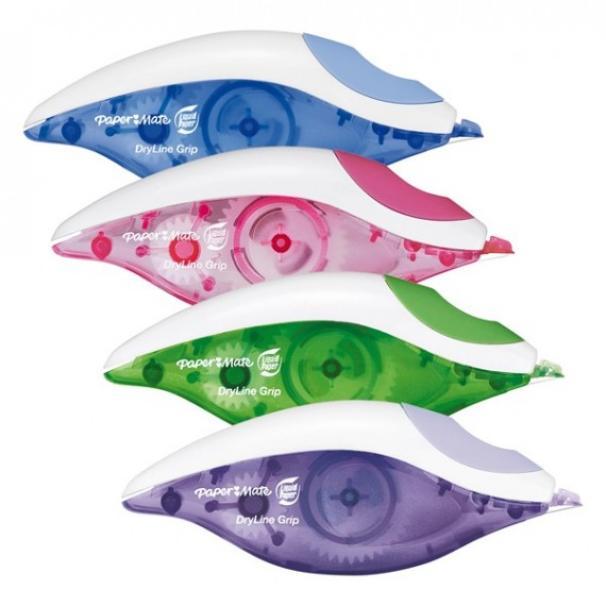 paper mate paper mate dryline grip liquid paper correttore a nastro colori assortiti - foto 1