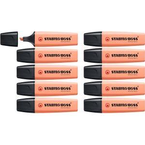 Boss original pastel 10pz evidenziatore colore rosa pesca 126