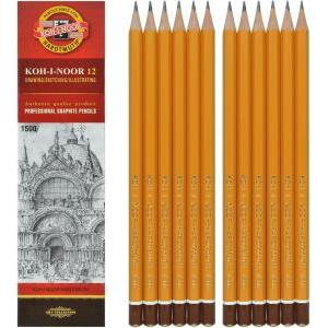 Kin 12pz matita h1500 in grafite gradazione 3h