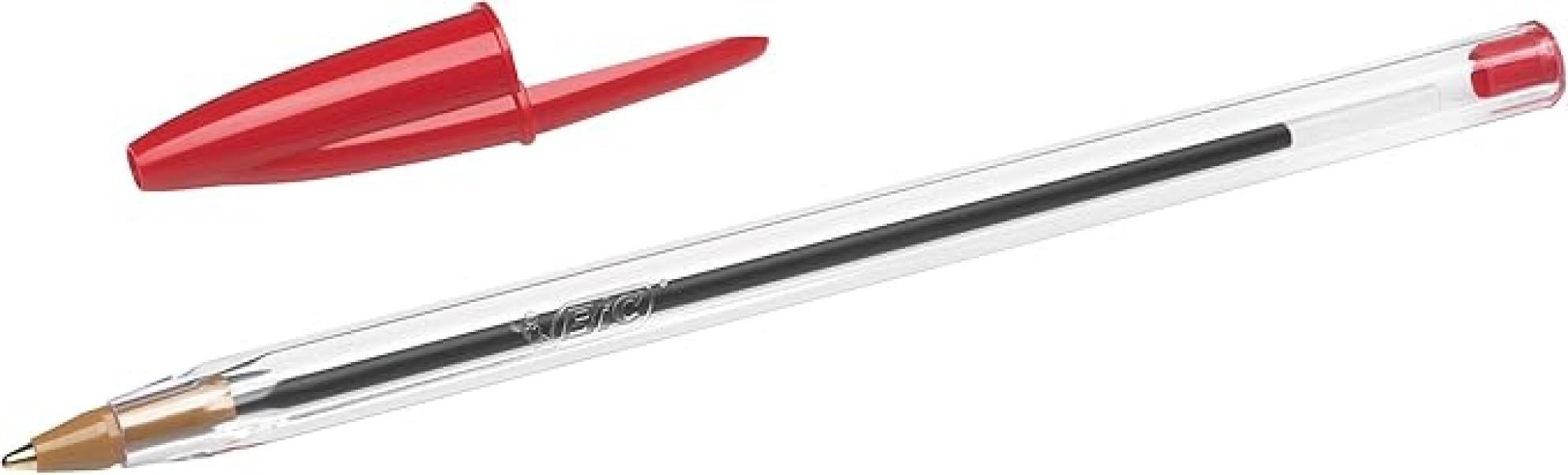 bic bic cristal original penne a sfera con punta media da1 mm colore rosso confezione da 50 pz - foto 2