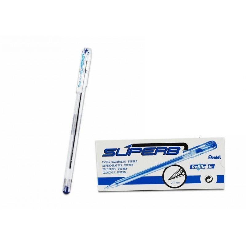 pentel pentel superb bk77 conf. da 12 pz. penna a sfera punta fine da 0,7 mm colore blu - foto 1 pentel pentel superb bk77 conf. da 12 pz. penna a sfera punta fine da 0,7 mm colore blu - foto 1