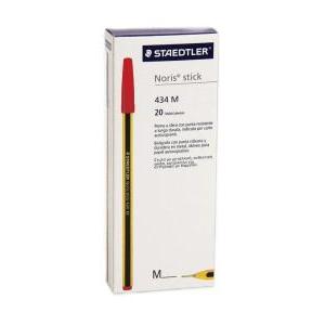 Noris stick 434 penna a sfera colore rosso confezione da 20 pz