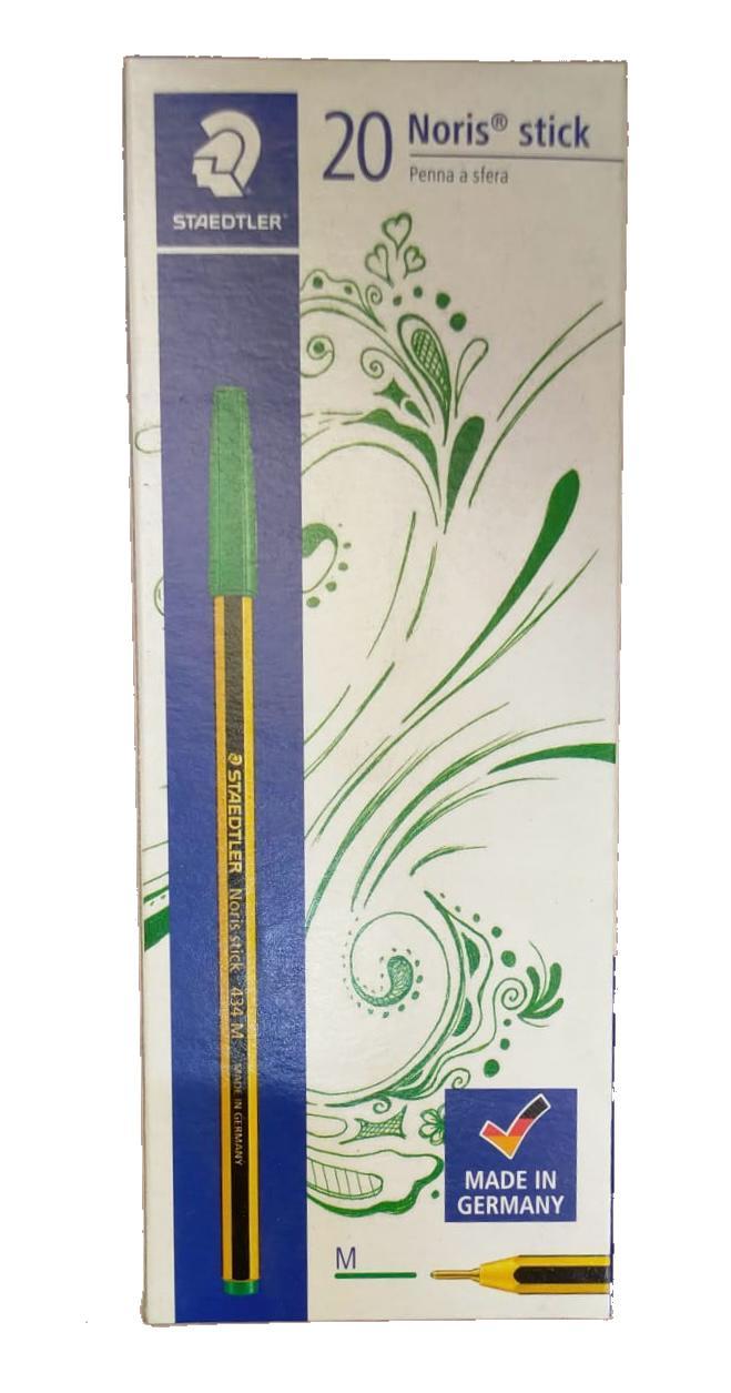 staedtler staedtler noris stick 434 penna a sfera colore verde confezione da 20 pz - foto 1
