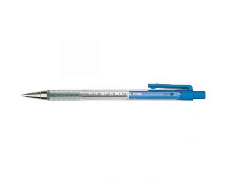 pilot pilot bps matic fine penna a sfera a scatto colore blu con punta da 0,7 mm - foto 2