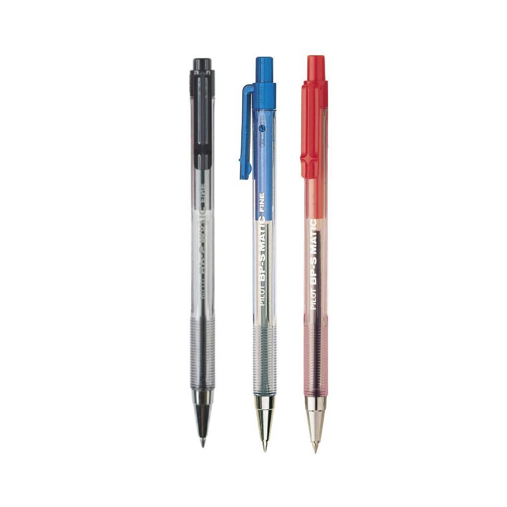 pilot pilot bps matic fine penna a sfera a scatto colore nero con punta da 0,7 mm - foto 3
