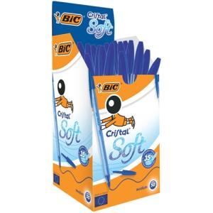 Cristal soft penna a sfera con punta da 1,2 mm colore blu confezione da 50 pz