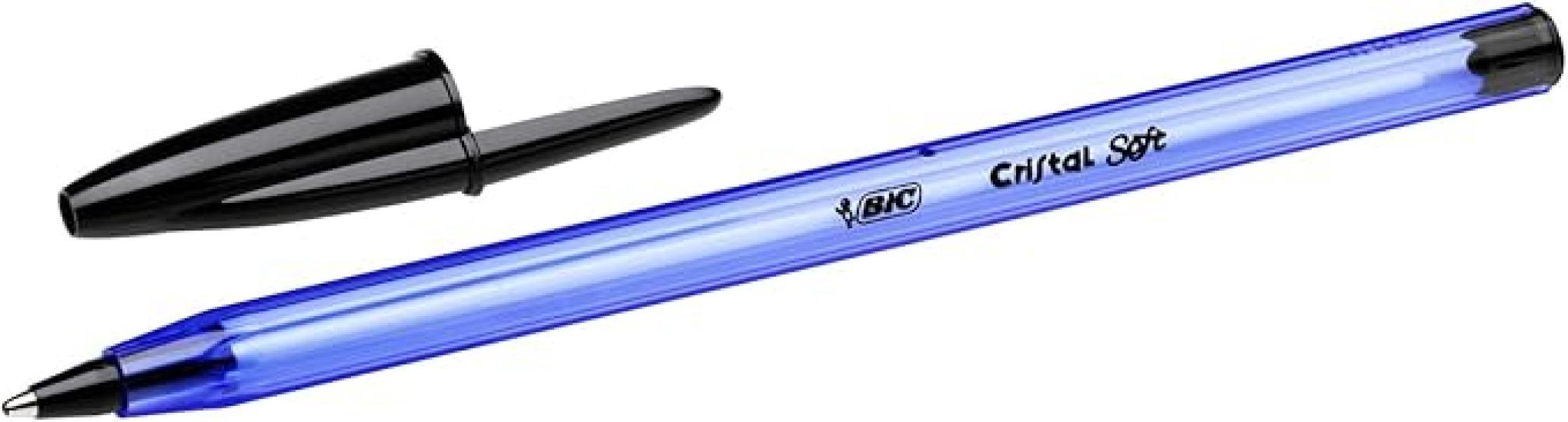 bic bic cristal soft penna a sfera con punta da 1,2 mm colore nero confezione da 50 pz - foto 2