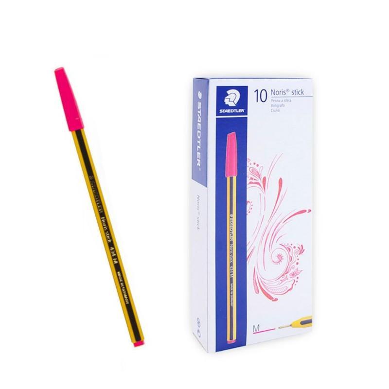 staedtler staedtler noris stick 434 penna a sfera colore magenta confezione da 10 pz - foto 1