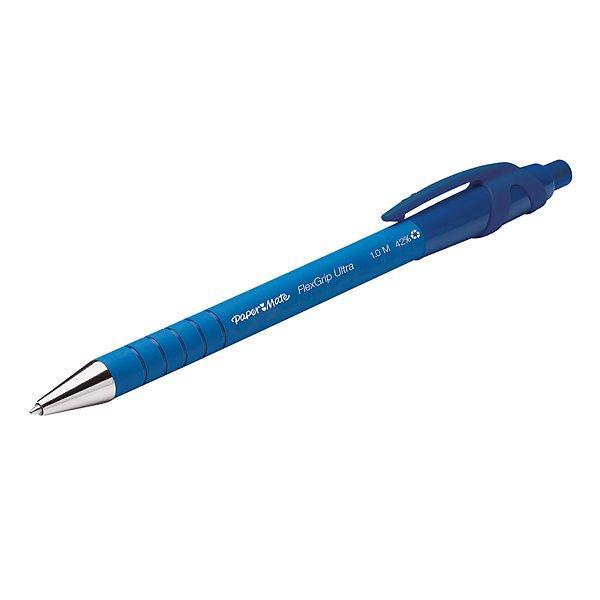 paper mate paper mate flexgrip ultra penna a sfera a scatto colore blu, punta media da 1,0 mm - foto 2