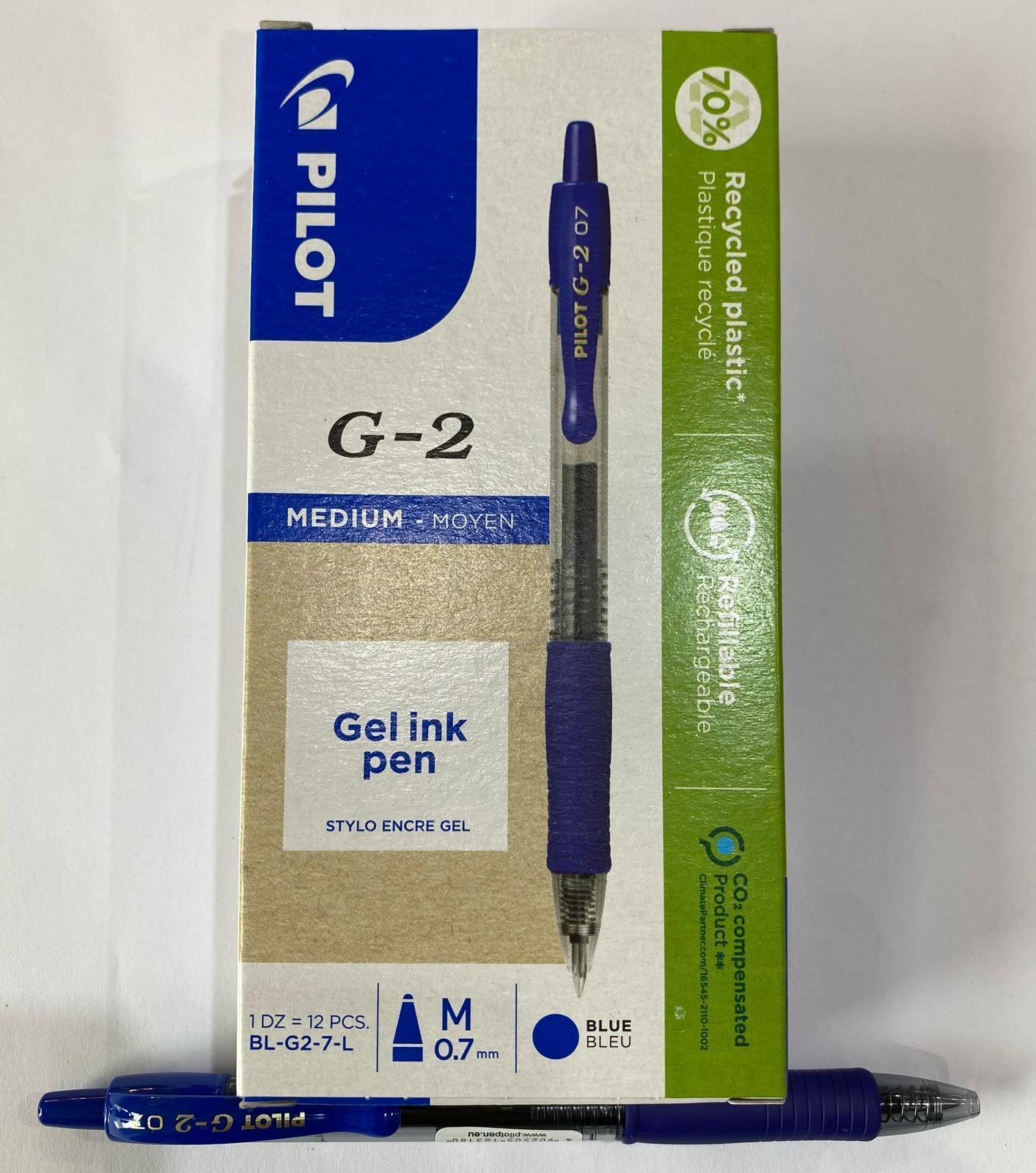 pilot pilot g 2 penna a sfera 12 pz gel a scatto ricaricabile colore blu punta da 0,7 mm - foto 1 pilot pilot g 2 penna a sfera 12 pz gel a scatto ricaricabile colore blu punta da 0,7 mm - foto 1