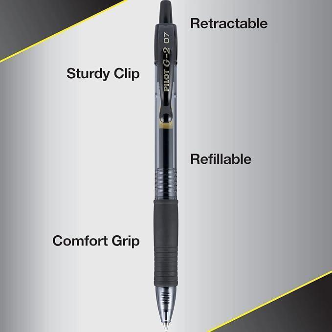 pilot pilot g 2 penna a sfera 12 pz gel a scatto ricaricabile colore nero punta da 0,7 mm - foto 3 pilot pilot g 2 penna a sfera 12 pz gel a scatto ricaricabile colore nero punta da 0,7 mm - foto 3
