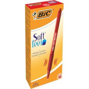 Soft feel clic penna a sfera a scatto punta media da 1 mm colore rosso conf. da 12 pz.